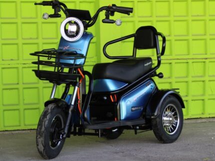 Двуместна електрическа триколка MaxMotors Pudding 1800W-48V-20Ah-BLUE
