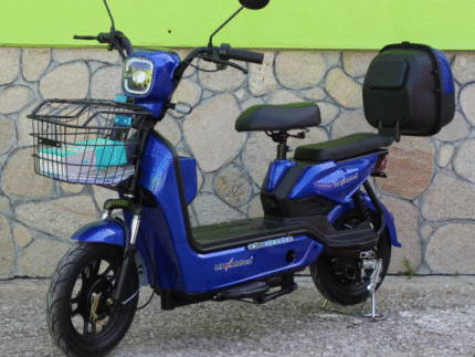 Електрически двуместен скутер – велосипед MaxMotors със 14″ гуми, 500W, 48V/15Ah