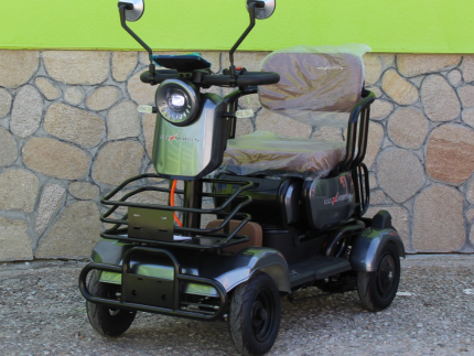 Мини триместна електрическа четириколка MaxMotors A9 GRAY, 1500W, 48V/20Ah