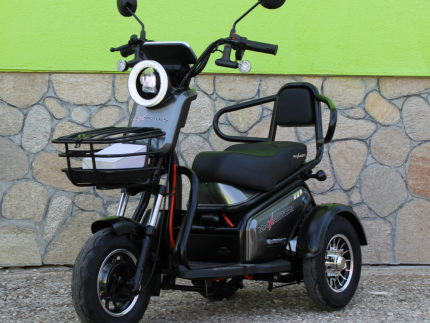 Двуместна електрическа триколка MaxMotors Pudding GRAY,1800W-48V-20Ah