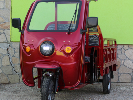 Електрическа Селскостопанска Триколка с Покрив 2000W Maxmotors RED