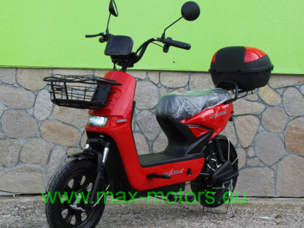 Двуместен електрически скутер с педали AK-Z6, 750W, 48V, N1, Red